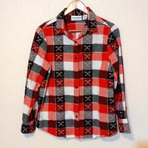 Country Store Catalog red plaid candy cane Christmas button down